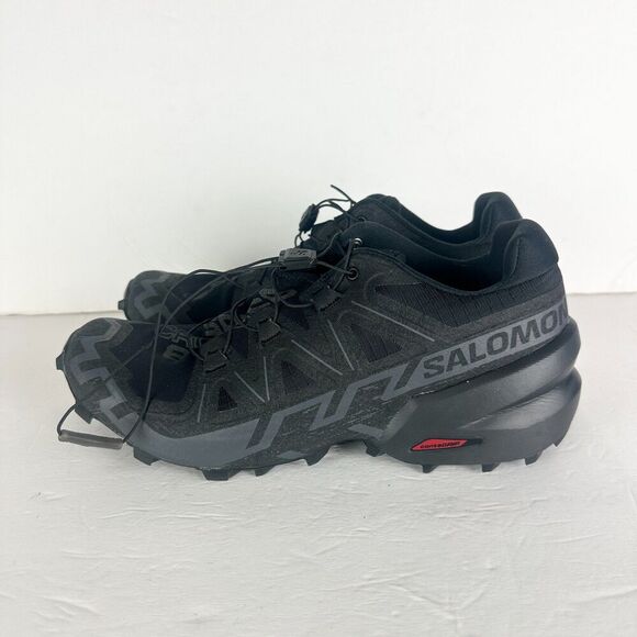 Salomon Speedcross 6 Men's Trail Running Shoe Size 10 NEW Quicklace Black Hiking - Picture 1 of 11